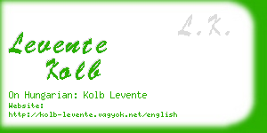 levente kolb business card